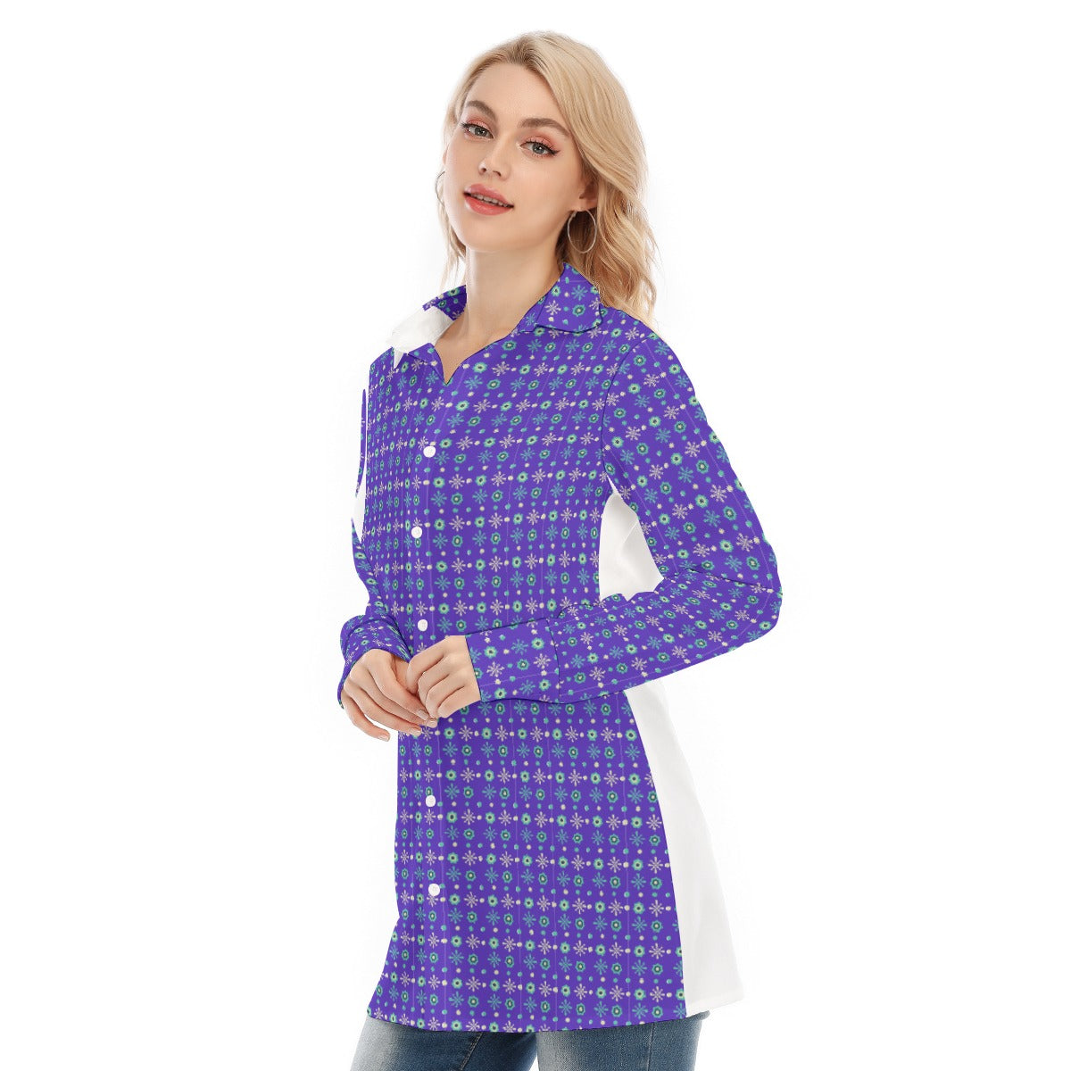 All-Over Print Women's Long Shirt