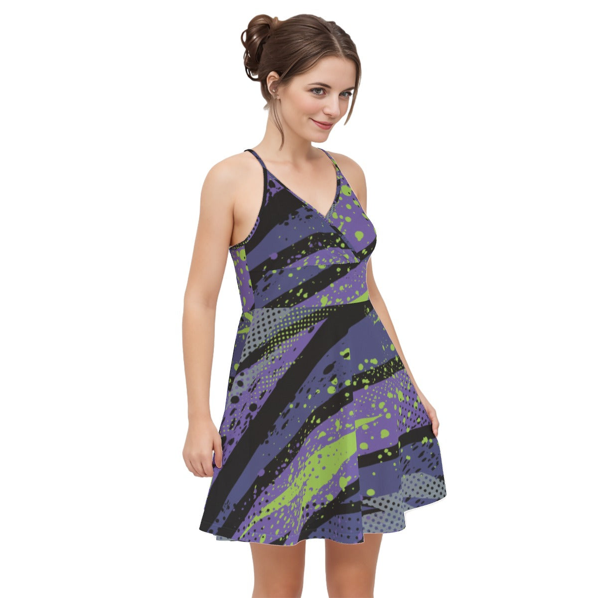 All-Over Print Women‘s Cross Cami Dress