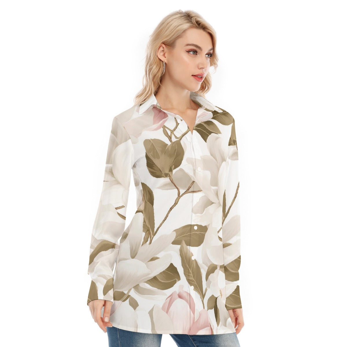 All-Over Print Women's Long Shirt