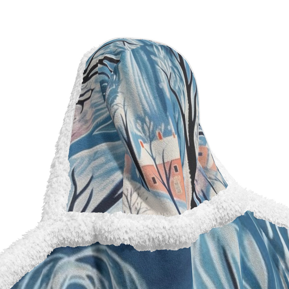 All-Over Print Unisex Wearable Hooded Blanket