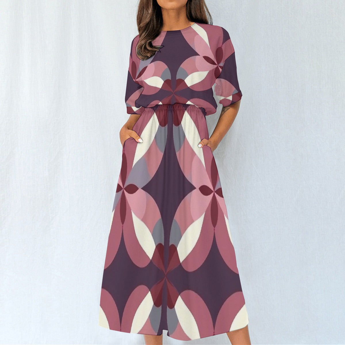 All-Over Print Women's Elastic Waist Dress