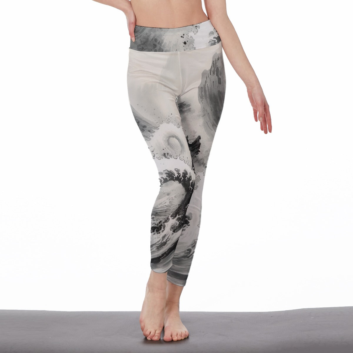 All-Over Print Women's High Waist Leggings | Side Stitch Closure