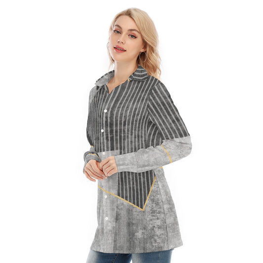 All-Over Print Women's Long Shirt