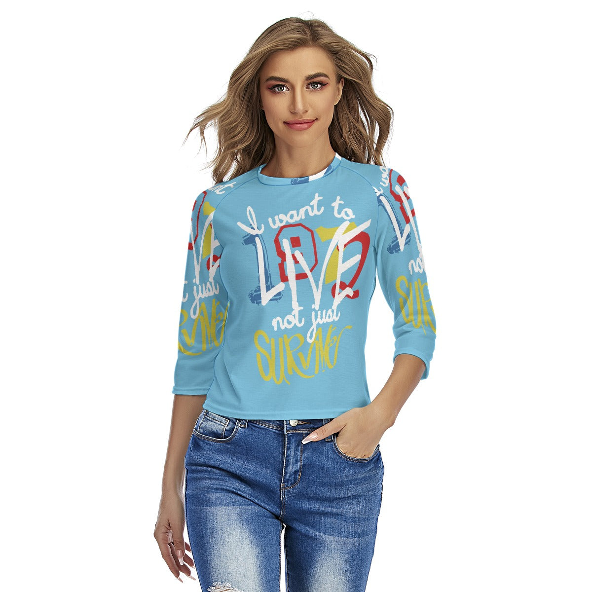 All-Over Print Women's Raglan Sleeves T-shirts