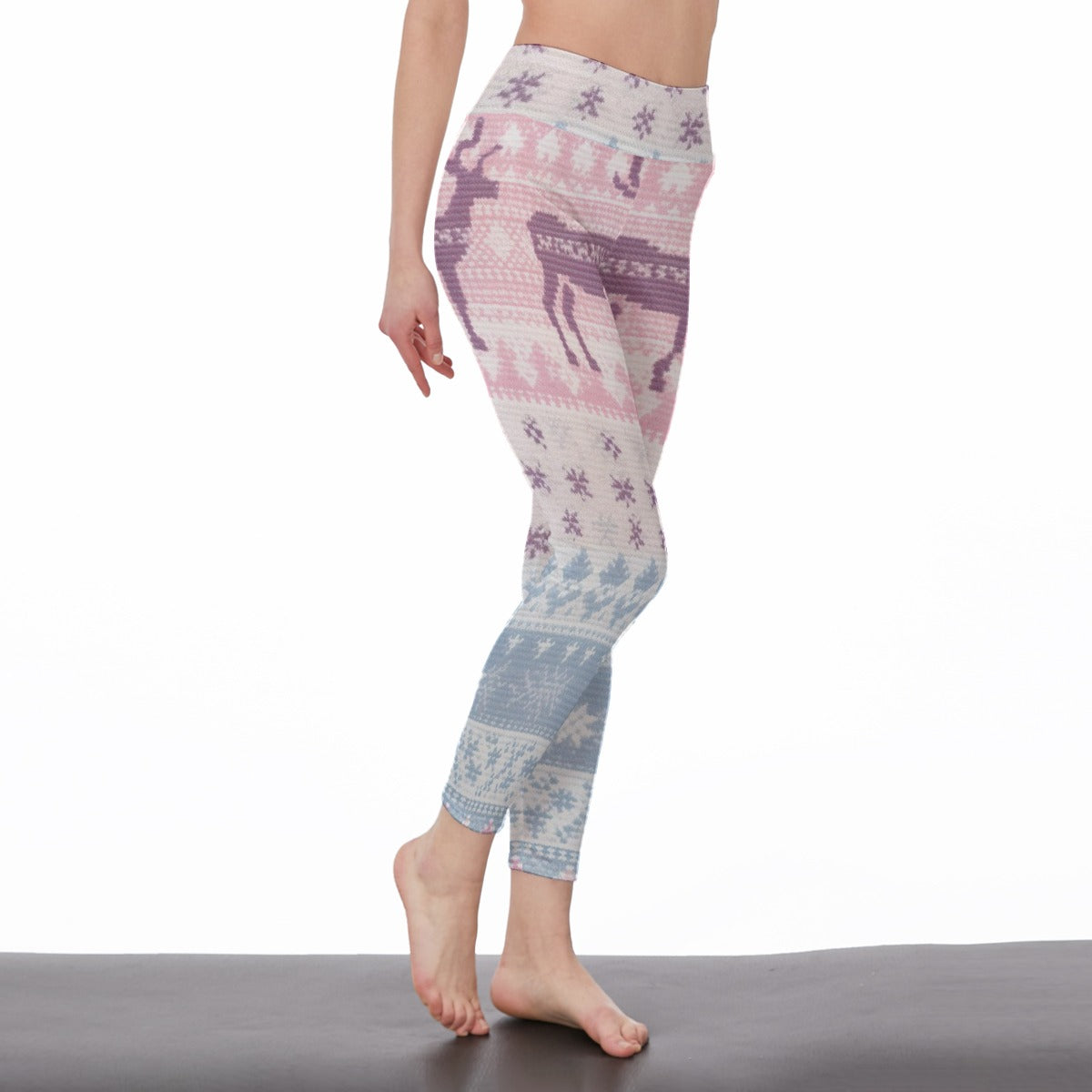 All-Over Print Women's High Waist Leggings | Side Stitch Closure