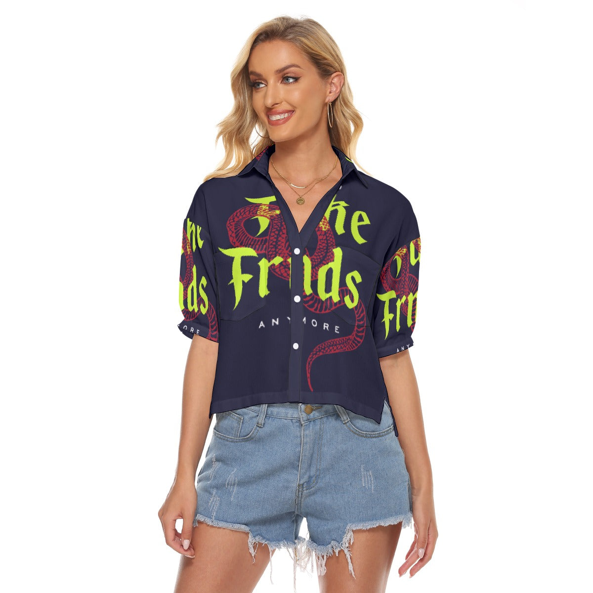 All-Over Print Women's V-neck Shirts