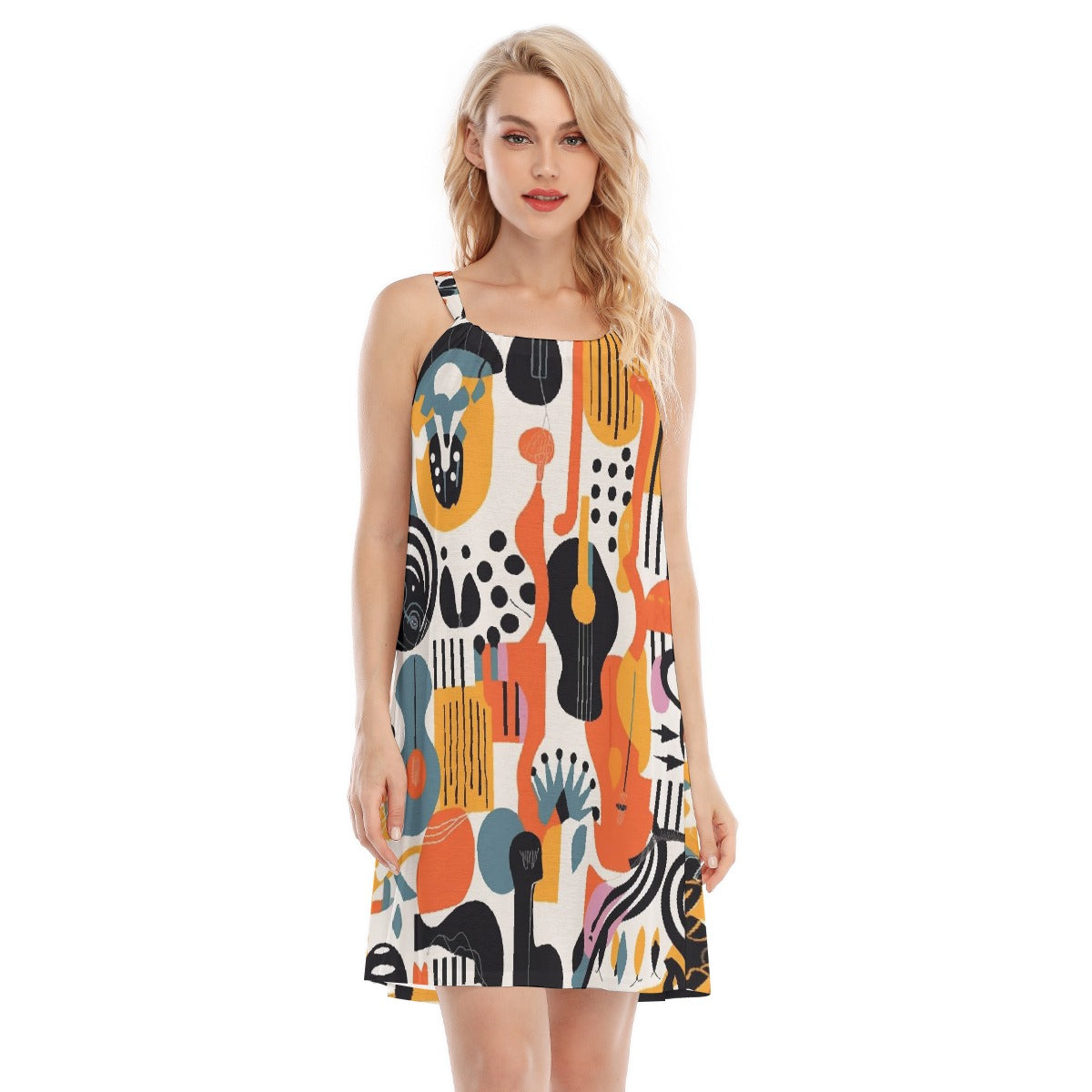 All-Over Print Women's O-neck Cami Dress