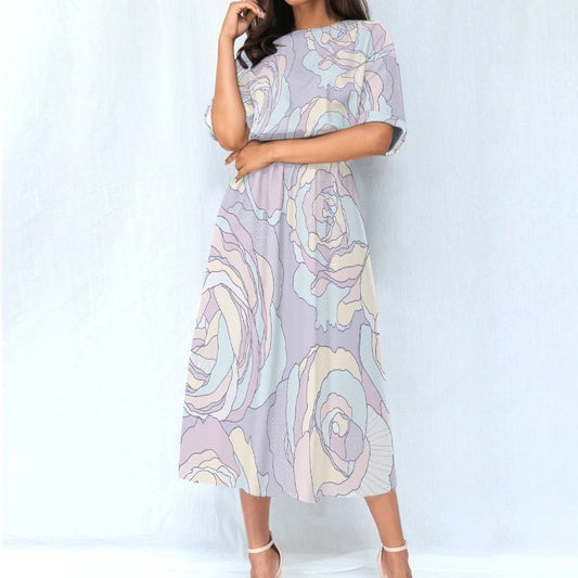 All-Over Print Women's Elastic Waist Dress