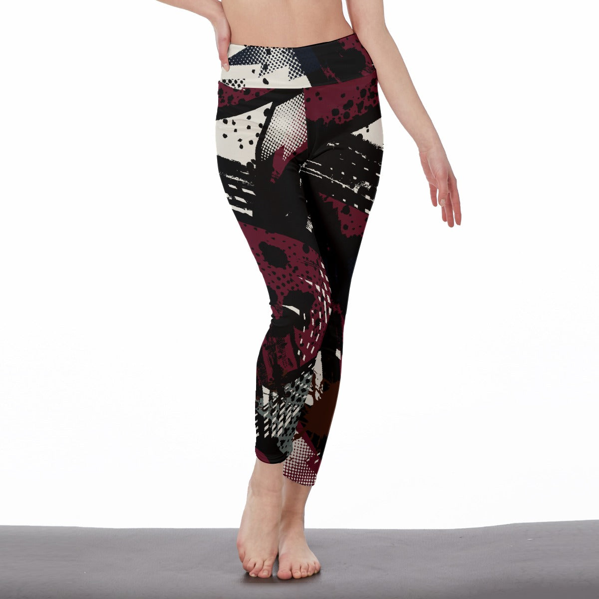 All-Over Print Women's High Waist Leggings | Side Stitch Closure