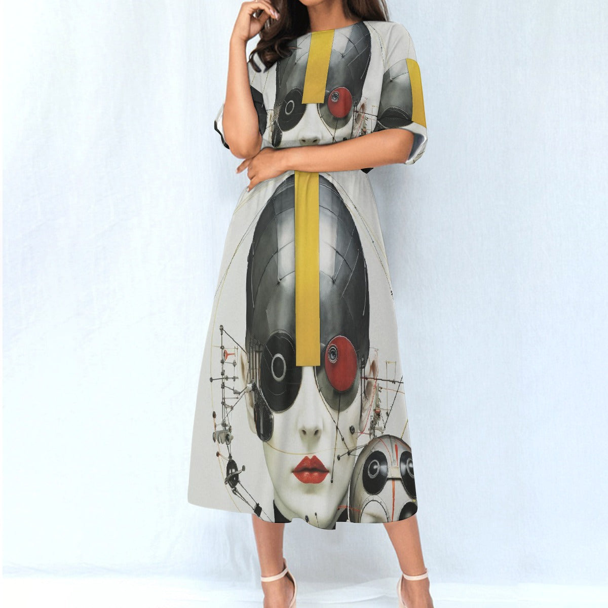 All-Over Print Women's Elastic Waist Dress