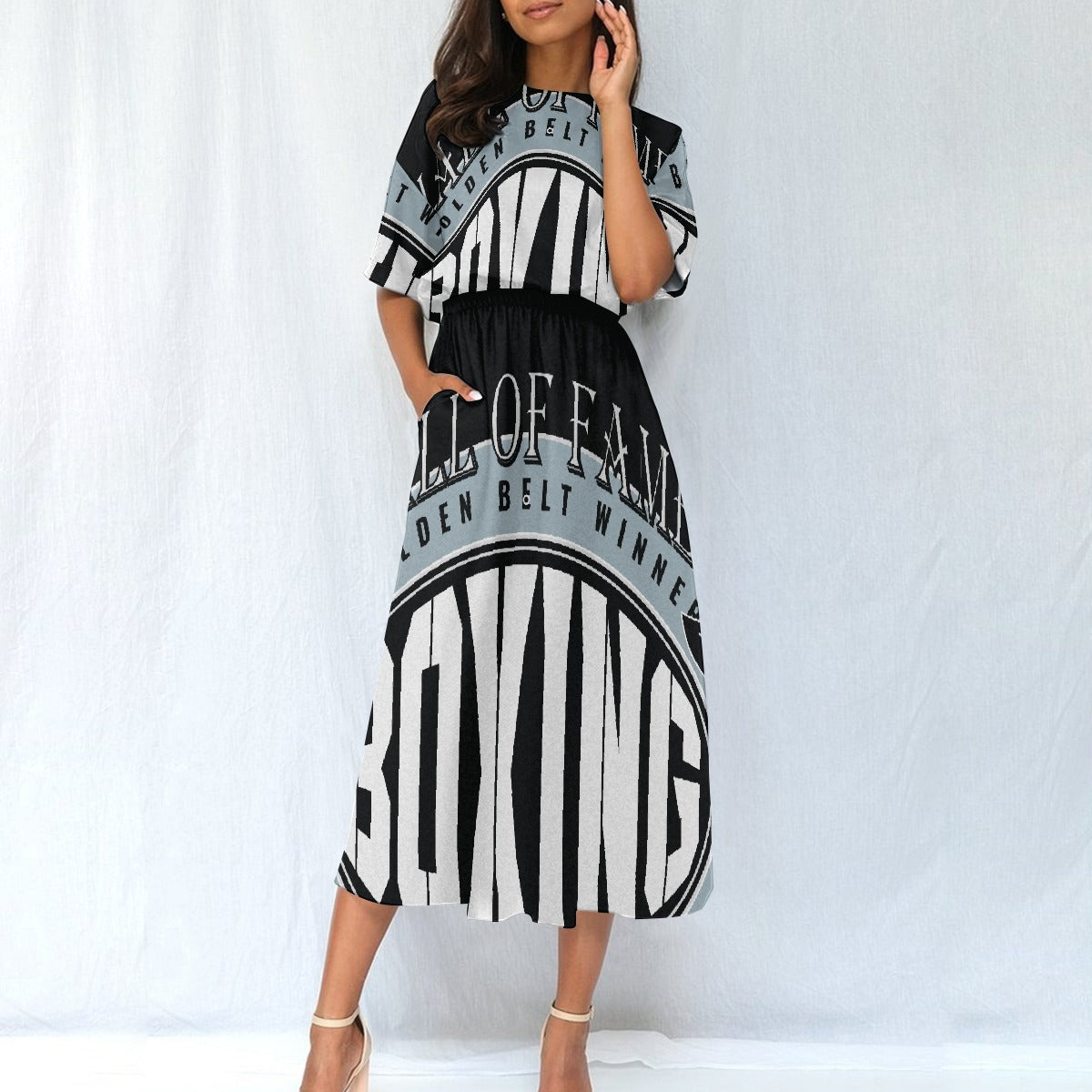 All-Over Print Women's Elastic Waist Dress