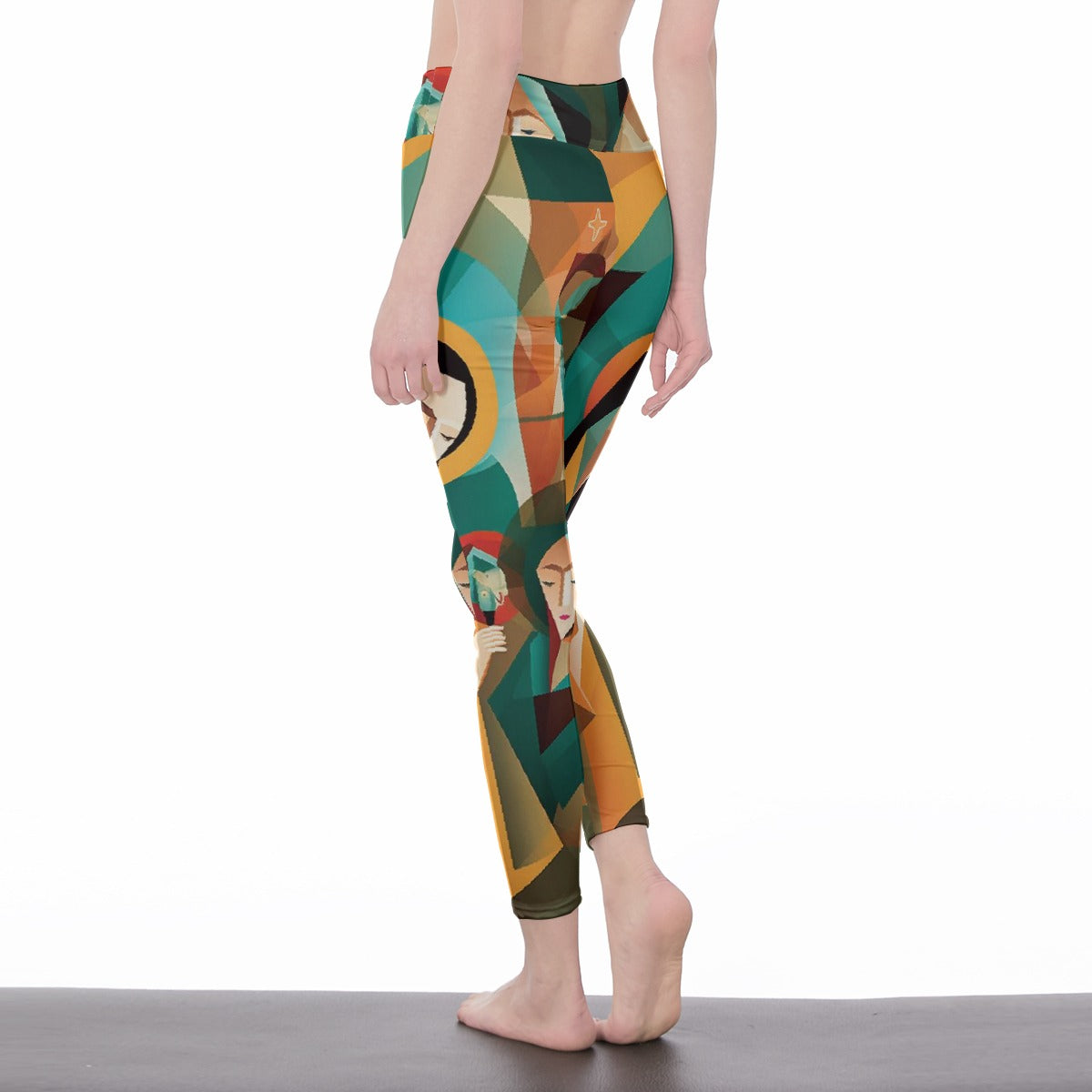 All-Over Print Women's High Waist Leggings | Side Stitch Closure