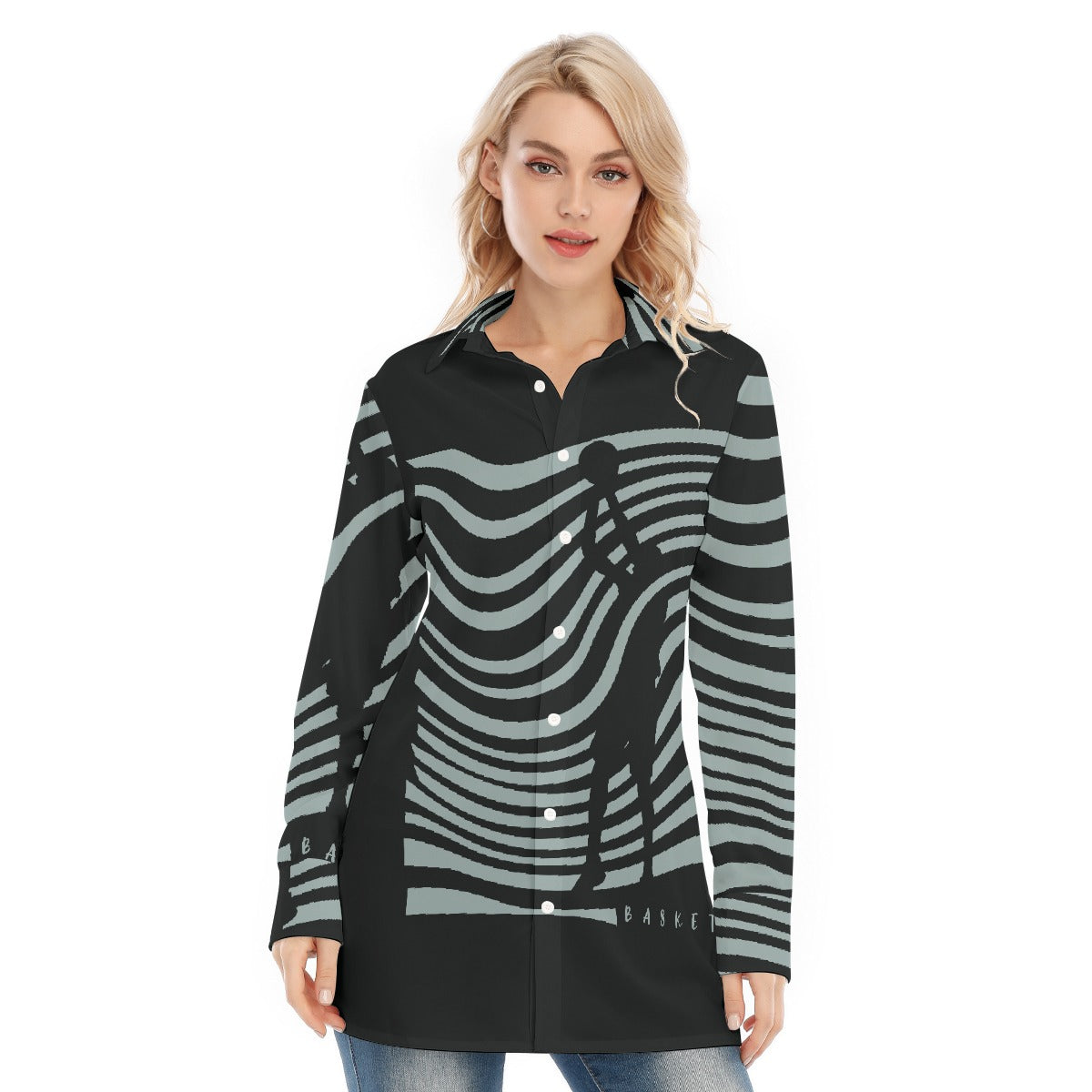 All-Over Print Women's Long Shirt