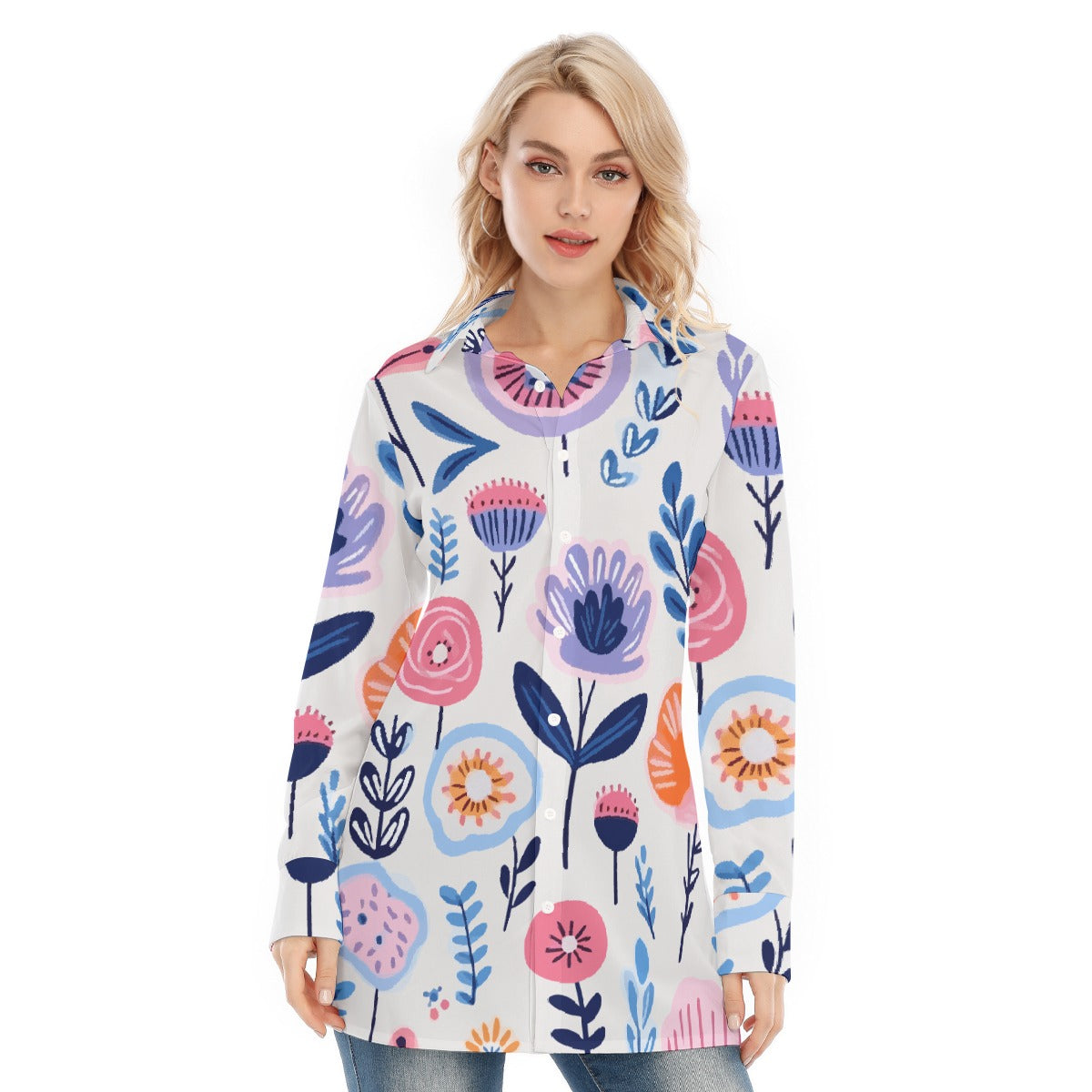 All-Over Print Women's Long Shirt