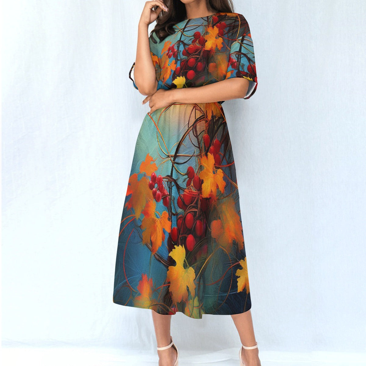 All-Over Print Women's Elastic Waist Dress