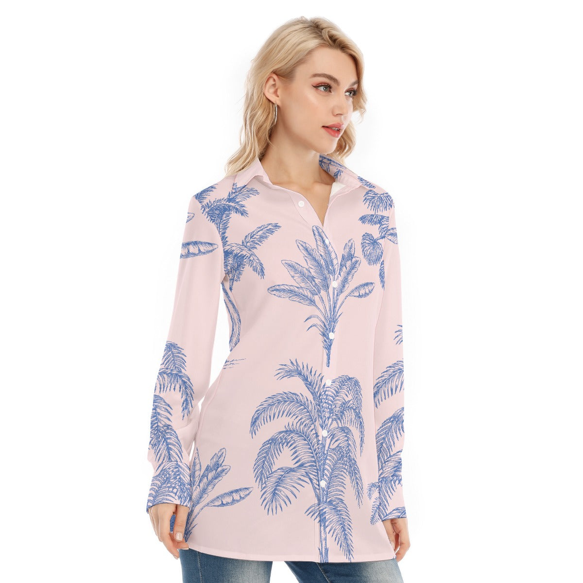 All-Over Print Women's Long Shirt