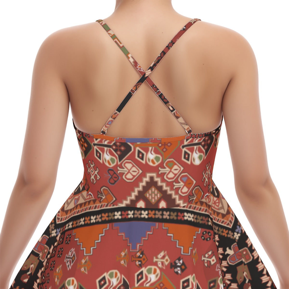 All-Over Print Women‘s Cross Cami Dress