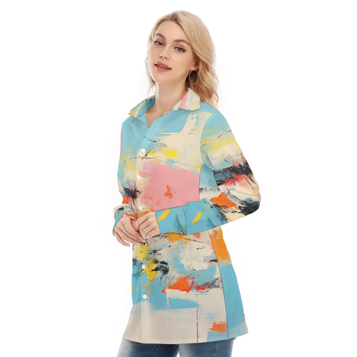 All-Over Print Women's Long Shirt