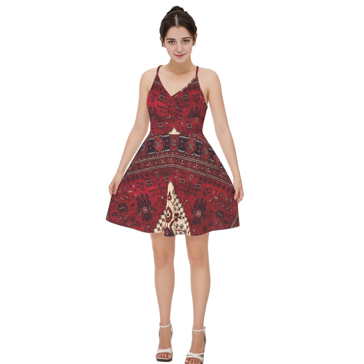 All-Over Print Women‘s Cross Cami Dress