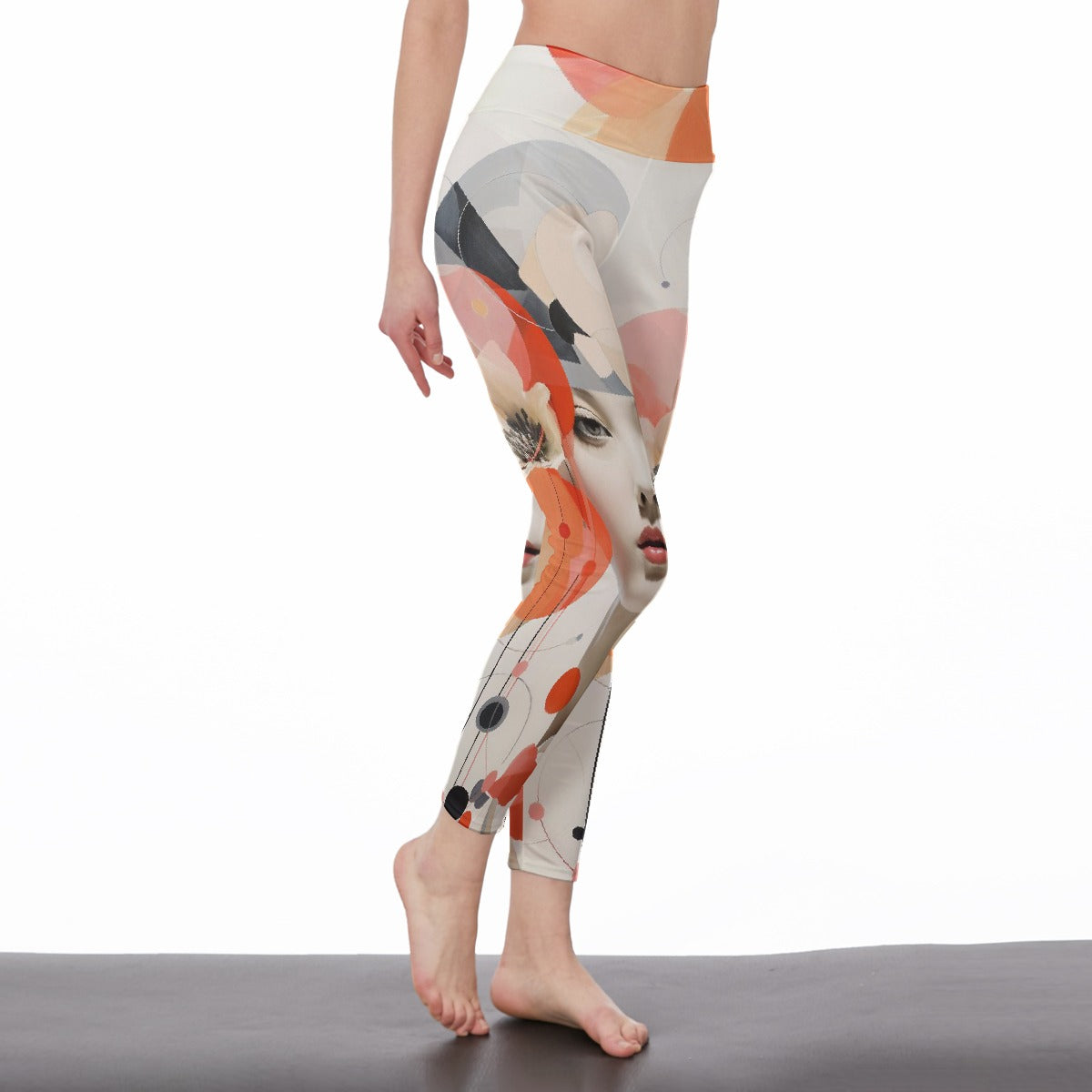 All-Over Print Women's High Waist Leggings | Side Stitch Closure