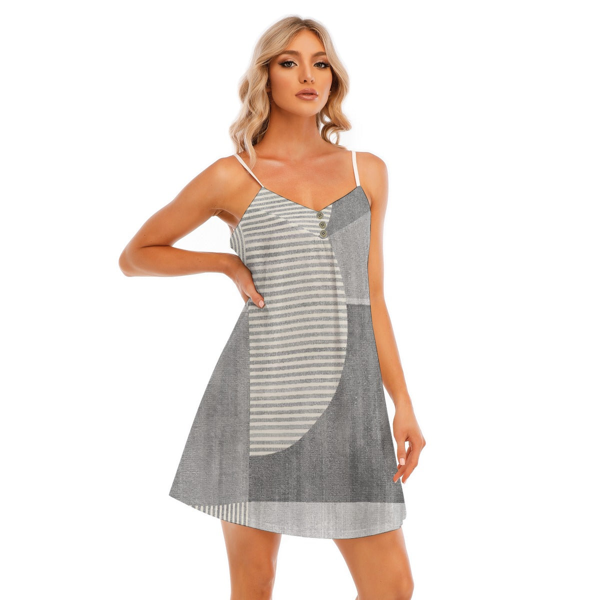 All-Over Print Women's V-neck Cami Dress