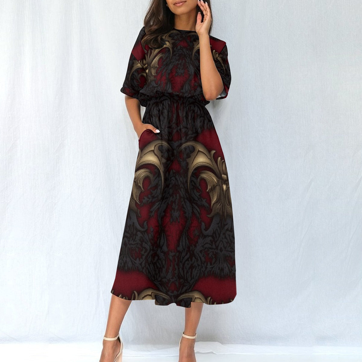 All-Over Print Women's Elastic Waist Dress