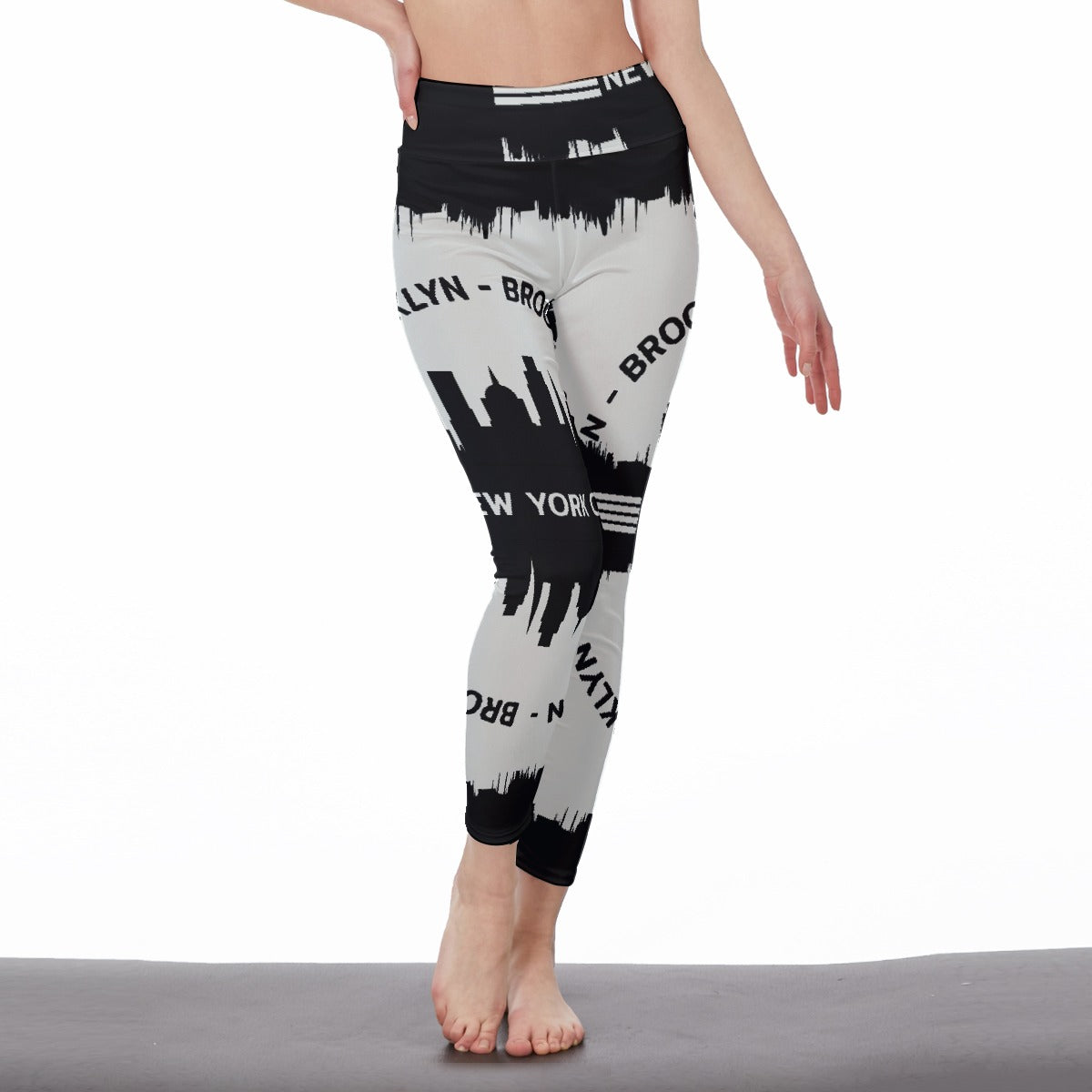 All-Over Print Women's High Waist Leggings | Side Stitch Closure