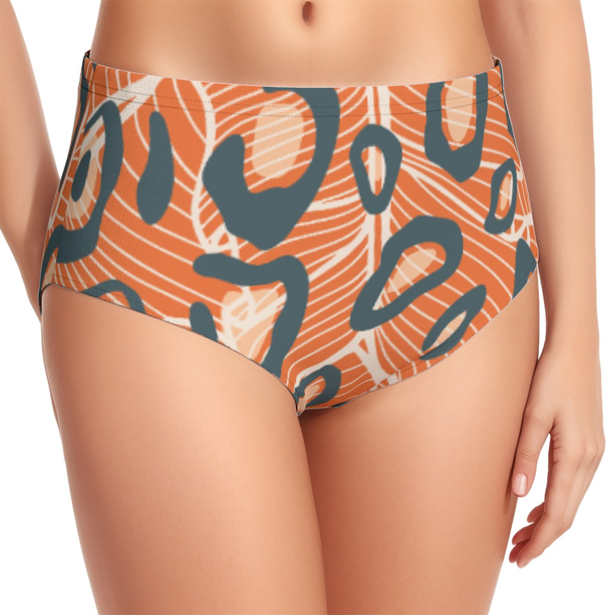 All-Over Print Women's Swimsuit Set With Halter