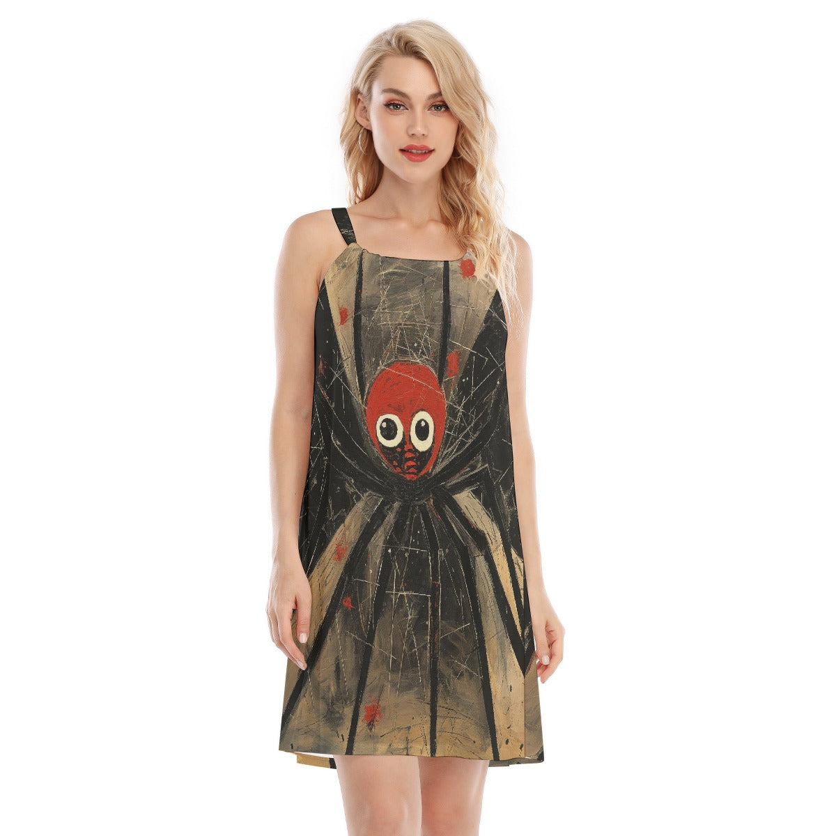 All-Over Print Women's O-neck Cami Dress