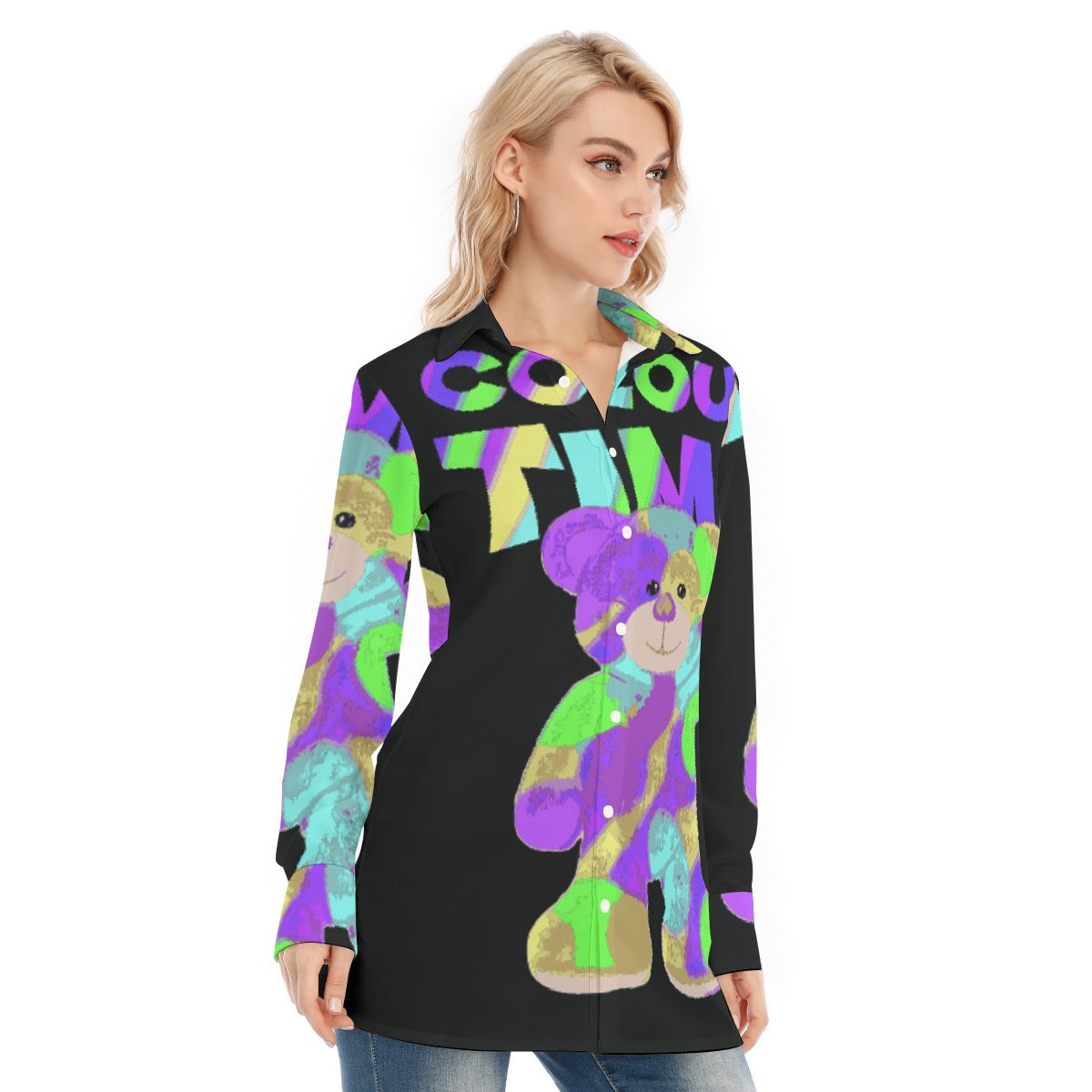 All-Over Print Women's Long Shirt