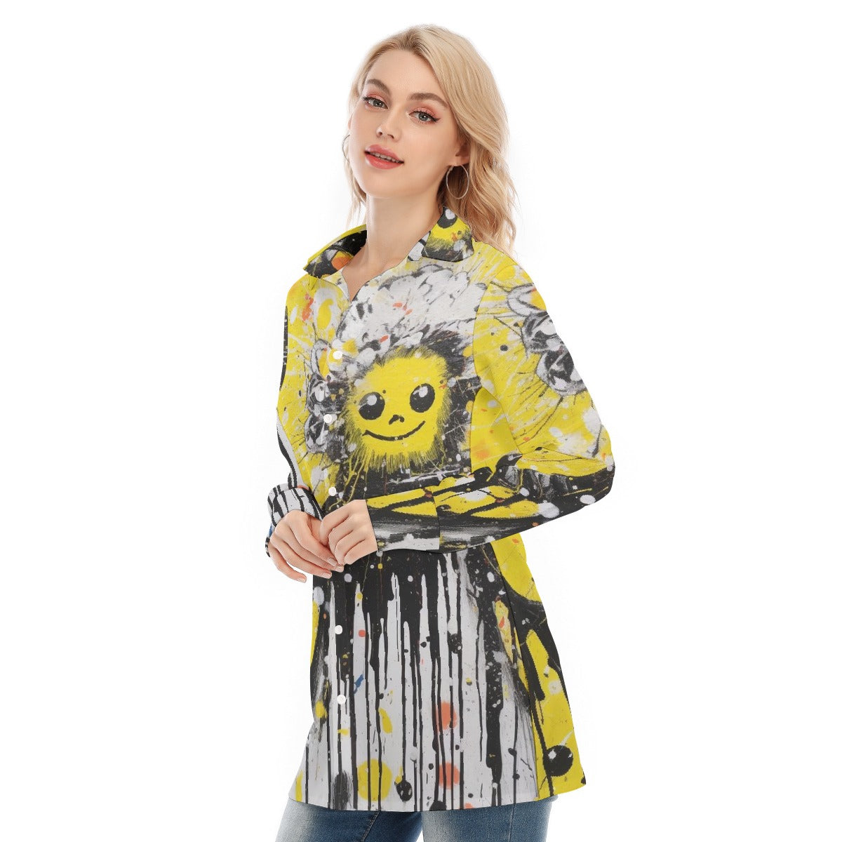 All-Over Print Women's Long Shirt