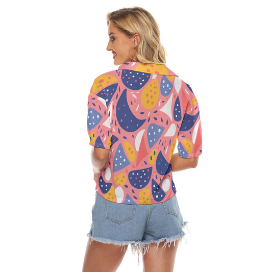 All-Over Print Women's V-neck Shirts