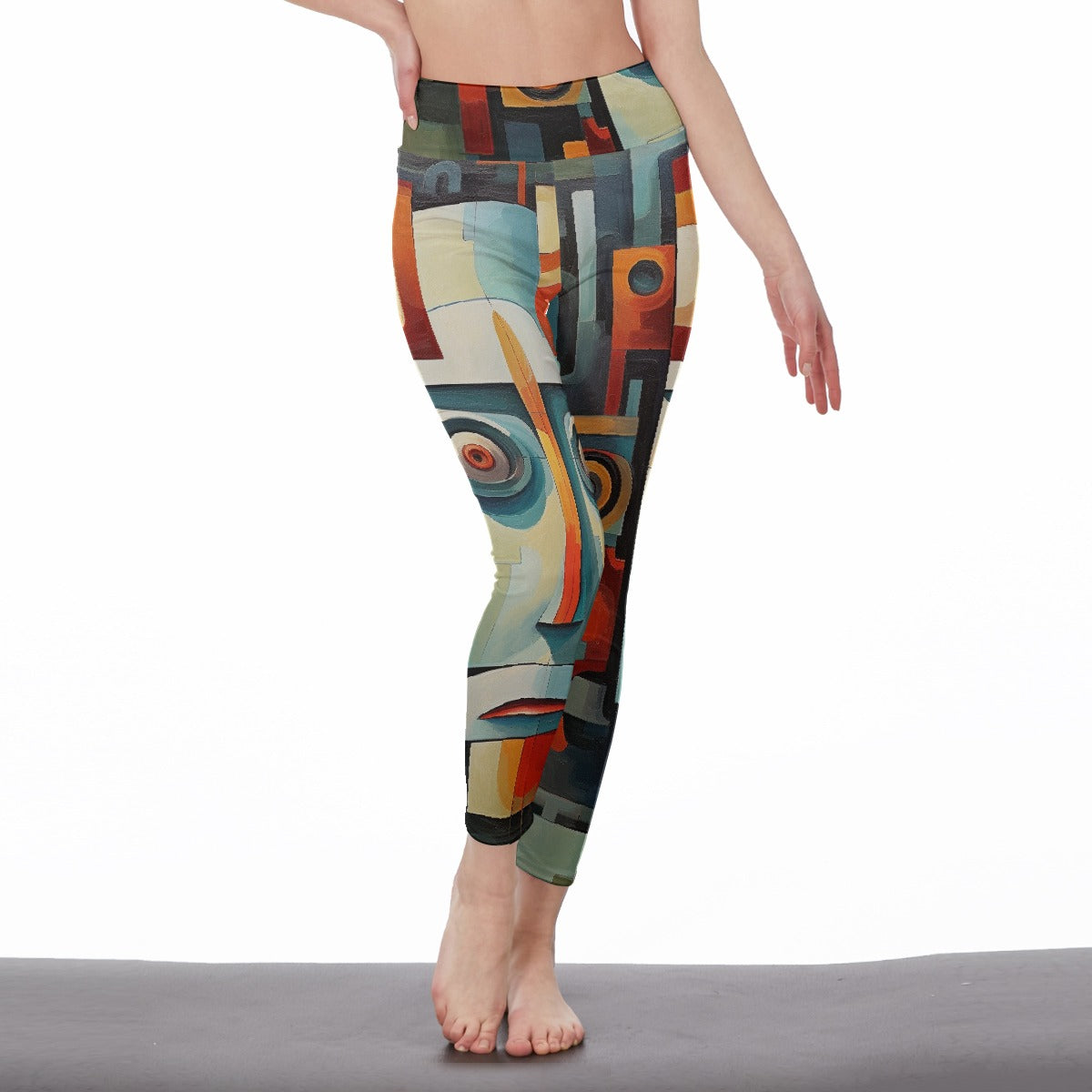 All-Over Print Women's High Waist Leggings | Side Stitch Closure