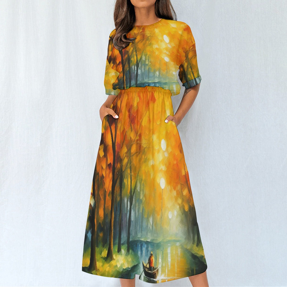 All-Over Print Women's Elastic Waist Dress