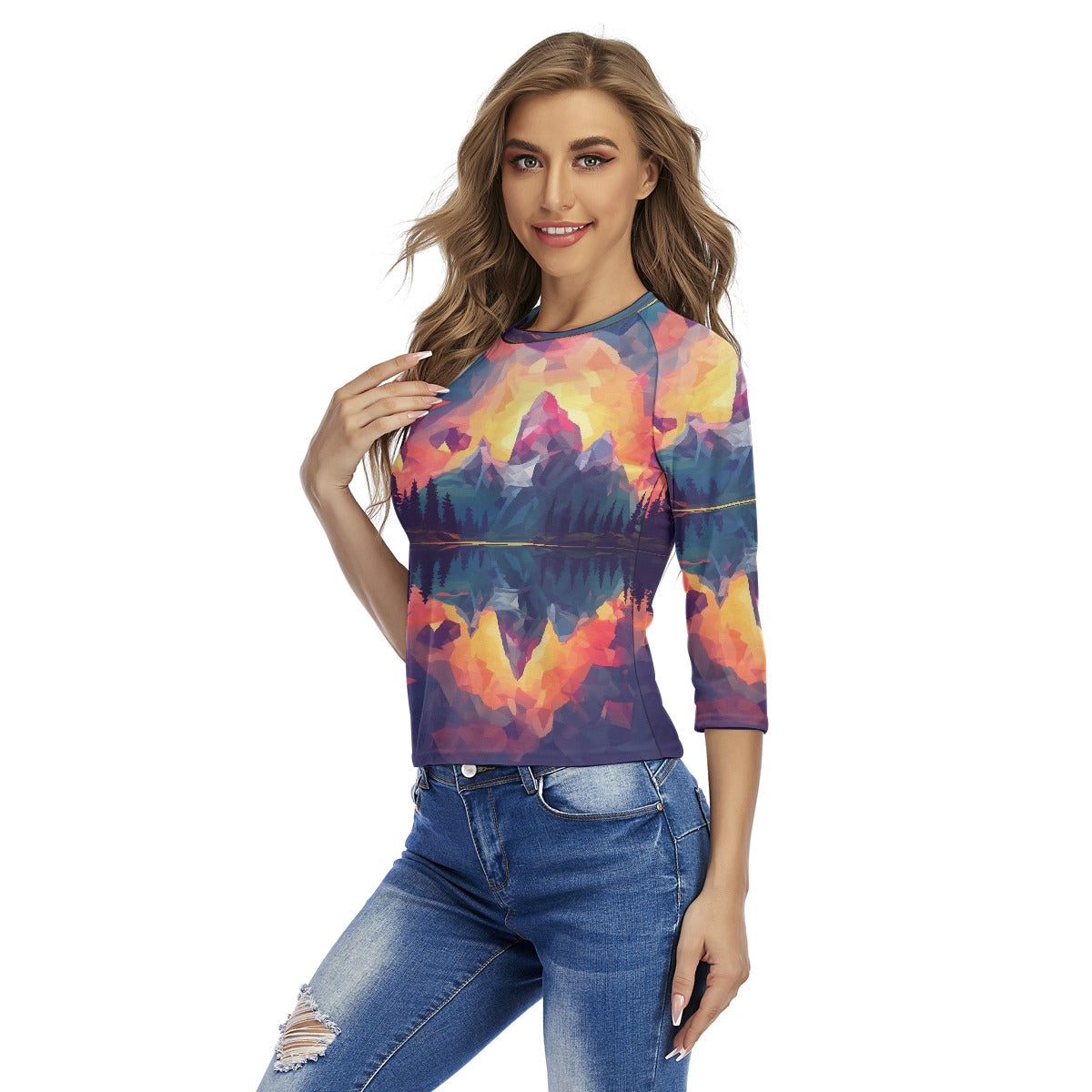 All-Over Print Women's Raglan Sleeves T-shirts