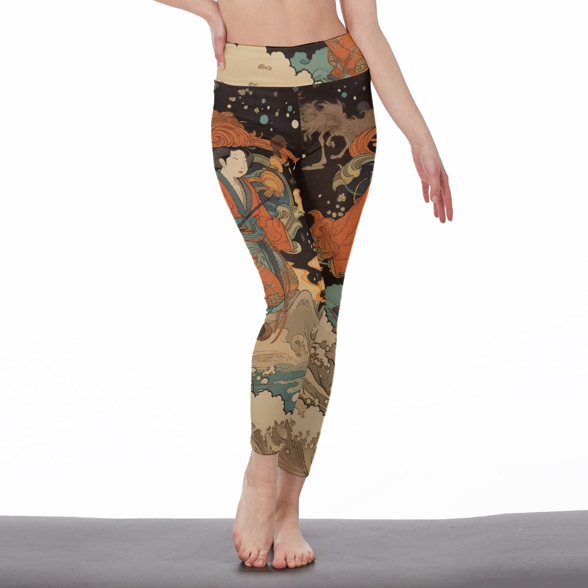 All-Over Print Women's High Waist Leggings | Side Stitch Closure