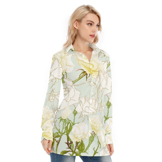 All-Over Print Women's Long Shirt