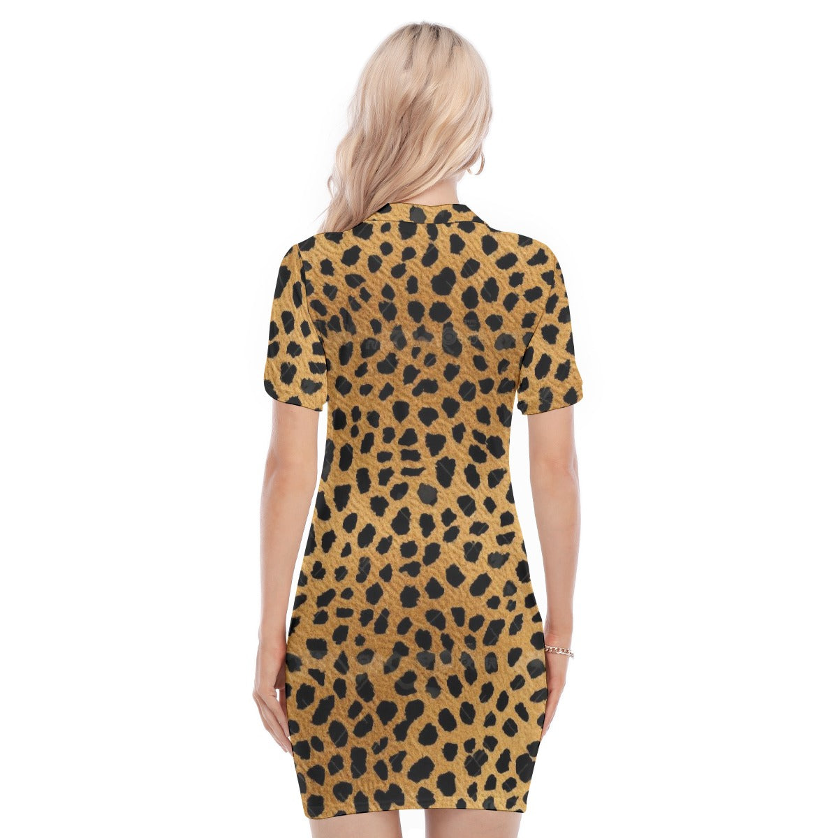 All-Over Print Women's Polo Collar Dress