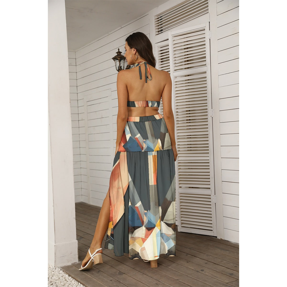 All-Over Print Women's Tie Back Wrap Dress