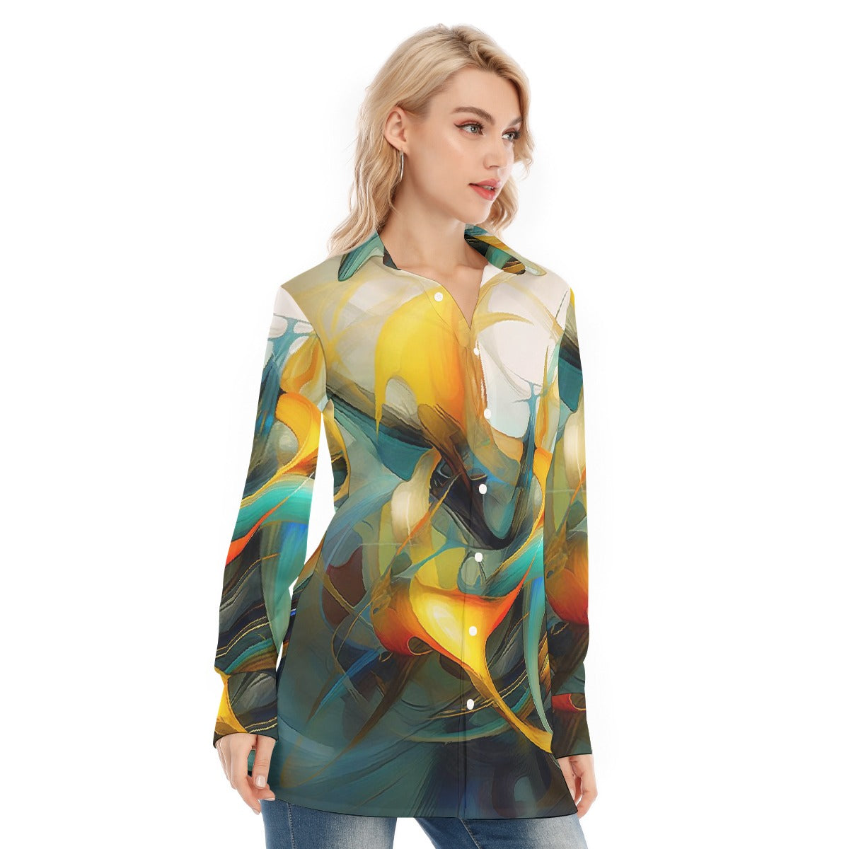 All-Over Print Women's Long Shirt