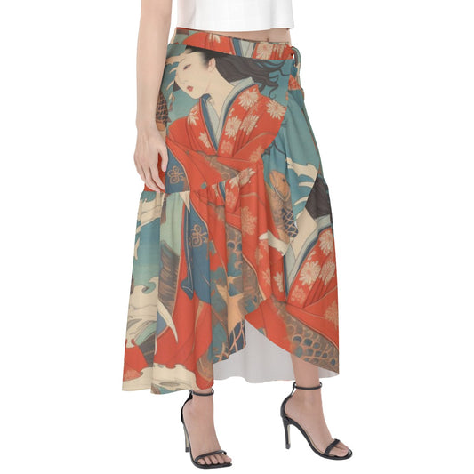 All-Over Print Women's Wrap Skirt