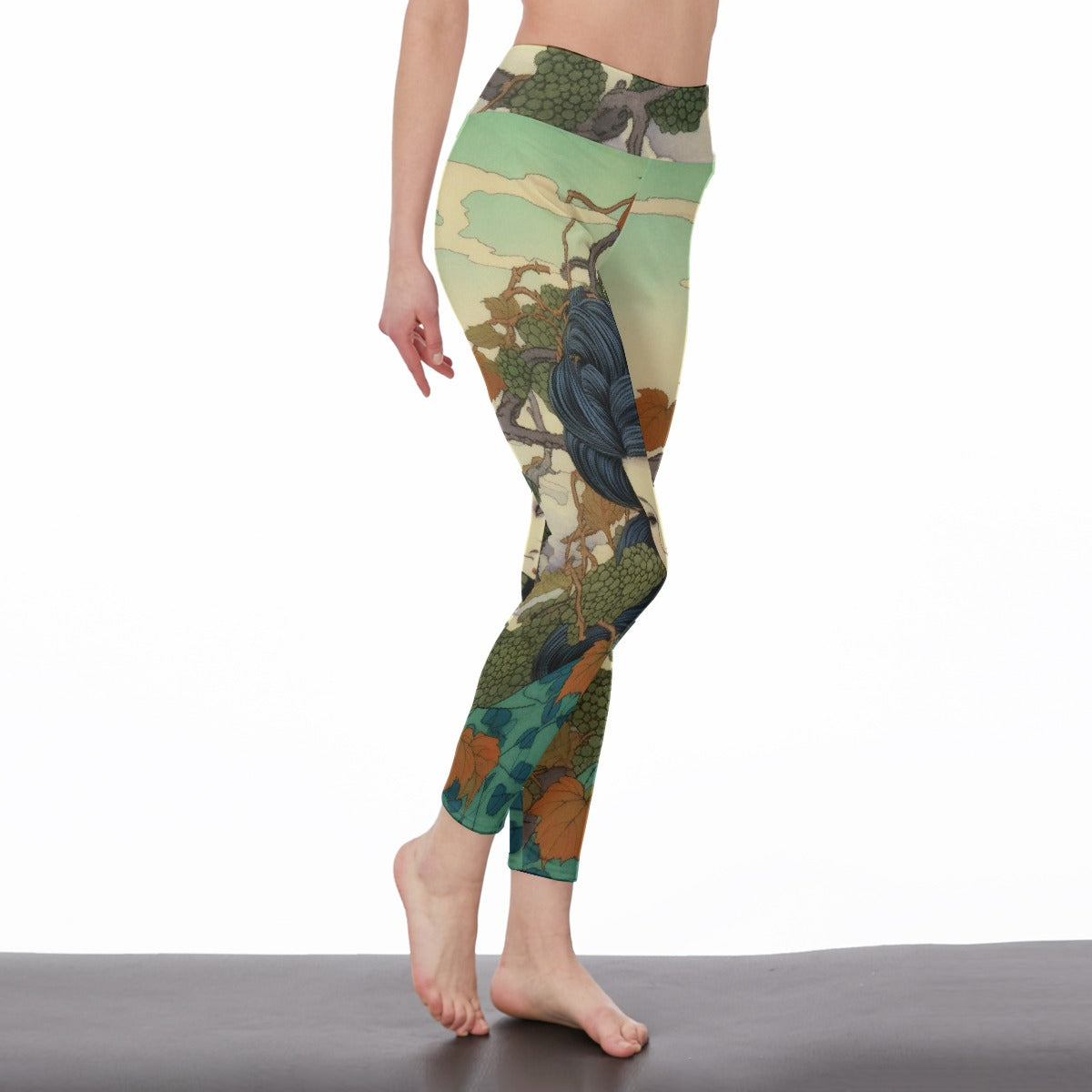 All-Over Print Women's High Waist Leggings | Side Stitch Closure