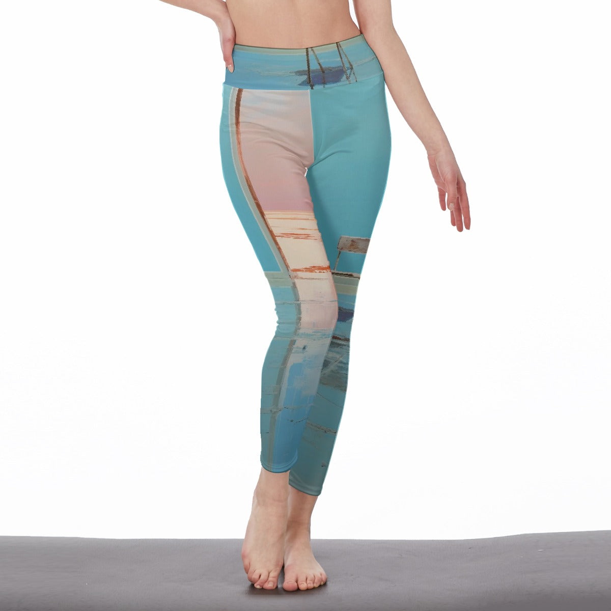 All-Over Print Women's High Waist Leggings | Side Stitch Closure