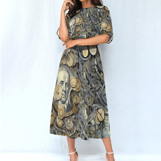 All-Over Print Women's Elastic Waist Dress