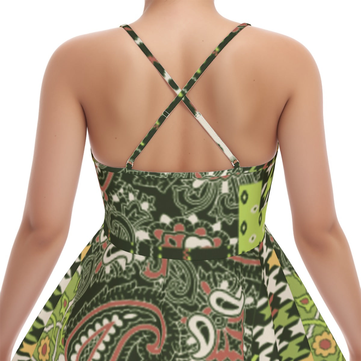 All-Over Print Women‘s Cross Cami Dress