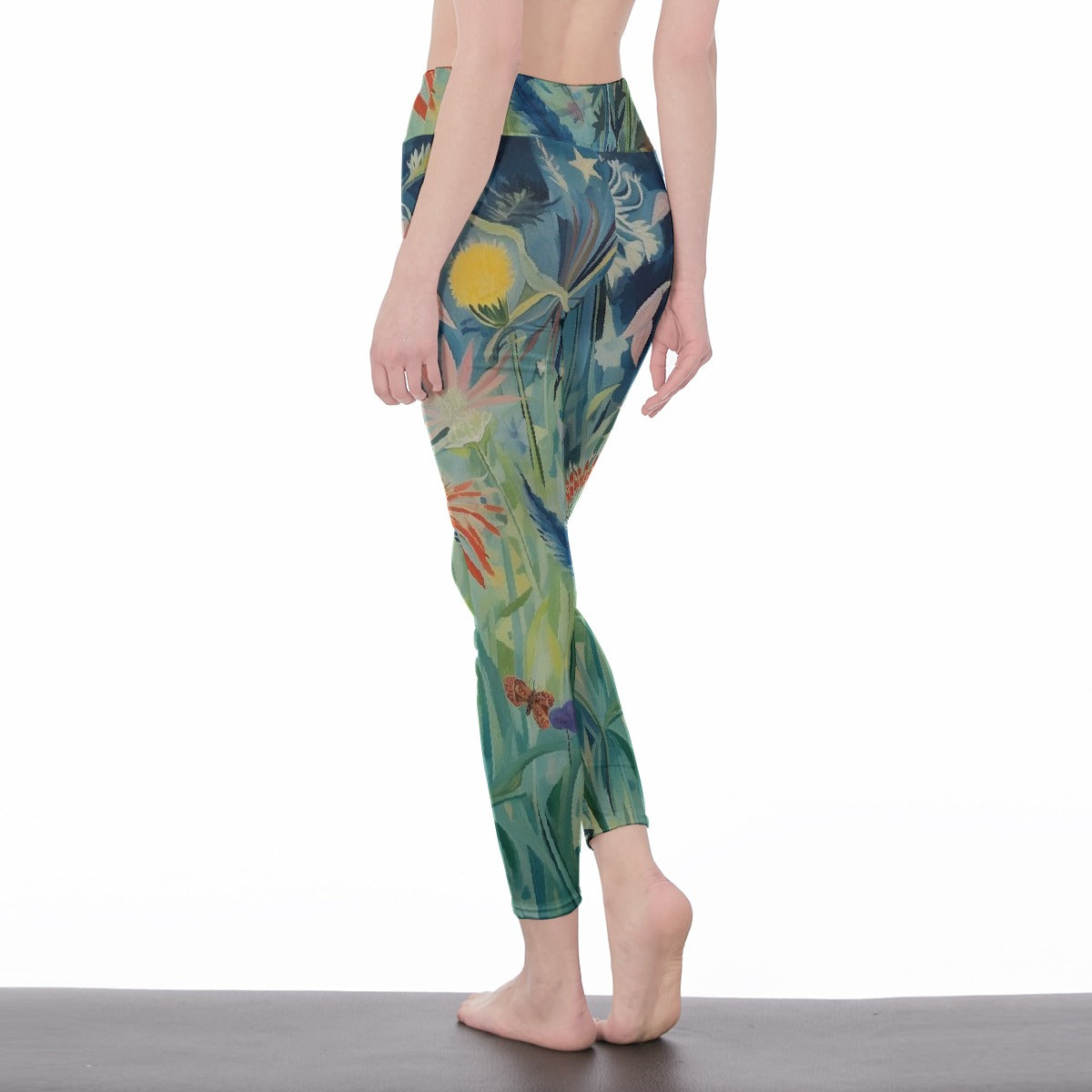 All-Over Print Women's High Waist Leggings | Side Stitch Closure