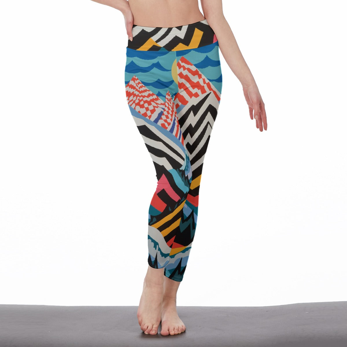 All-Over Print Women's High Waist Leggings | Side Stitch Closure