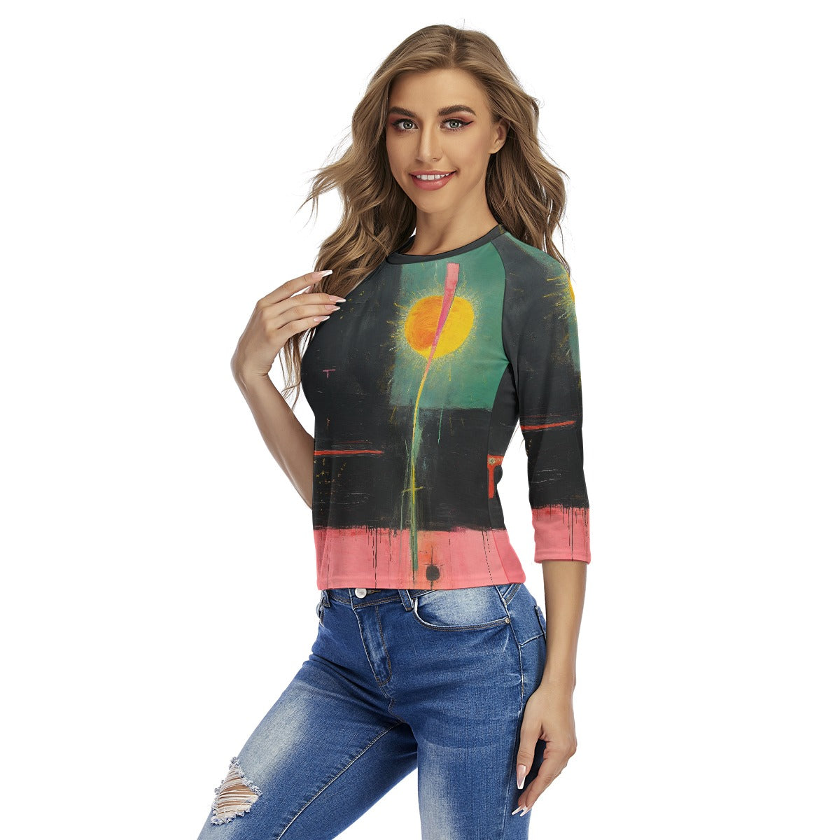 All-Over Print Women's Raglan Sleeves T-shirts