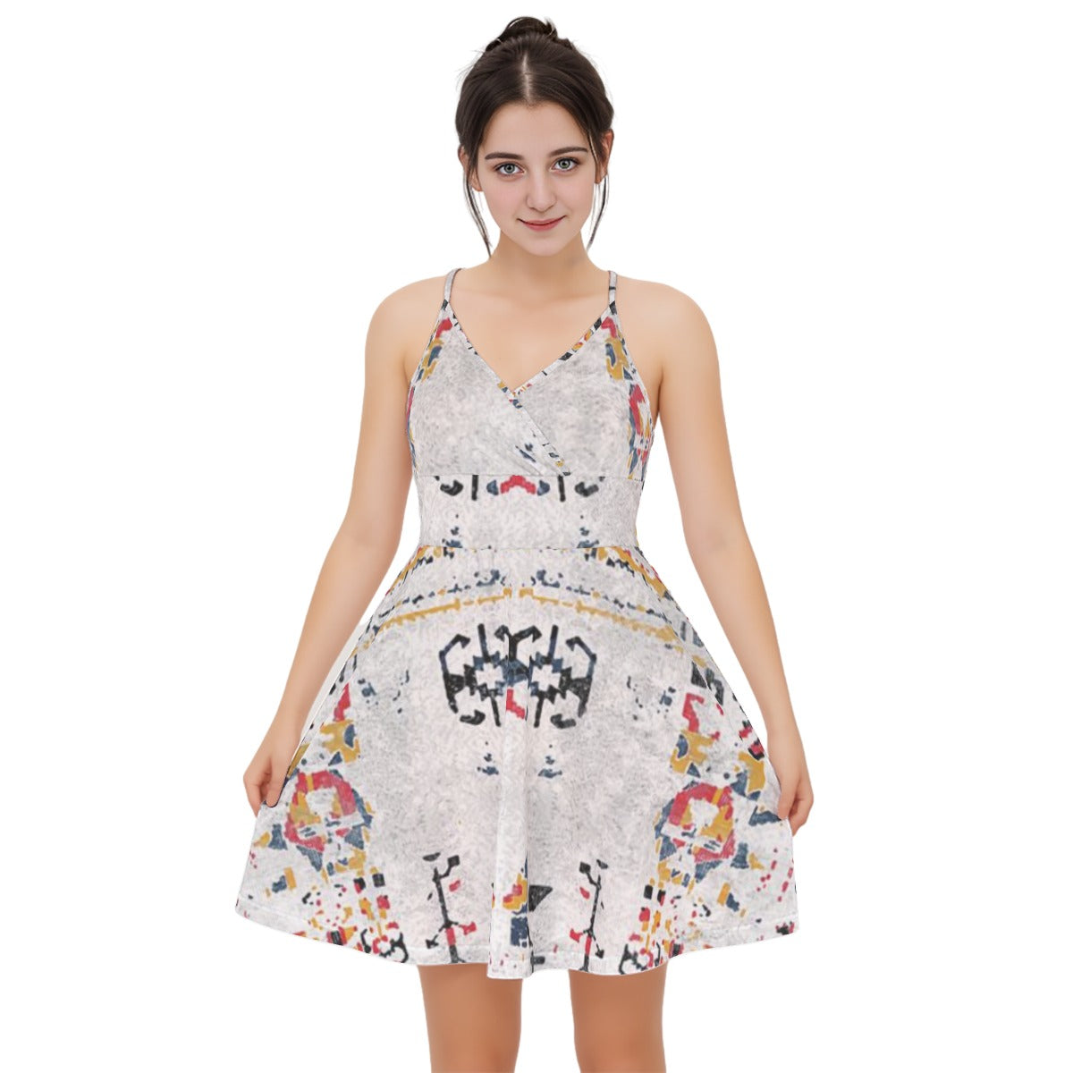 All-Over Print Women‘s Cross Cami Dress