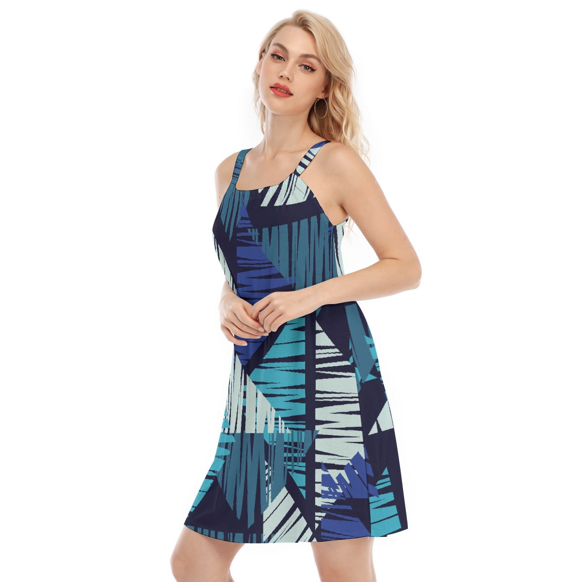 All-Over Print Women's O-neck Cami Dress